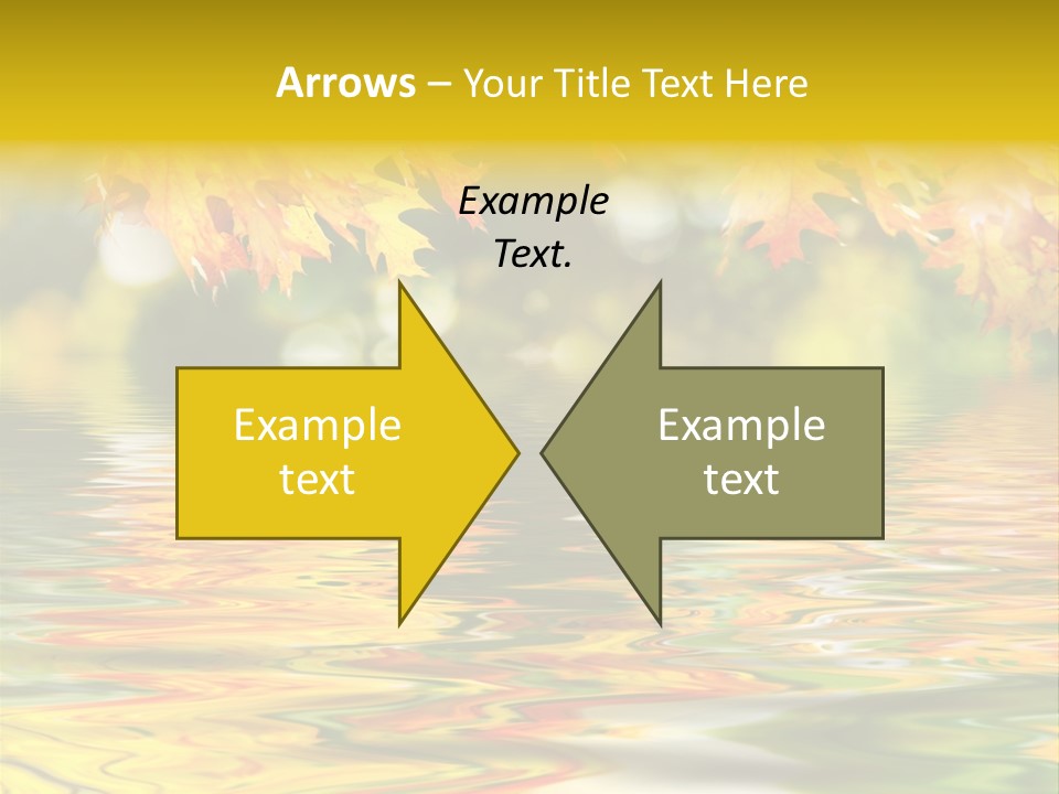 Lake Closeup Yellow PowerPoint Template