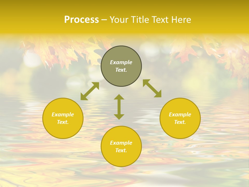 Lake Closeup Yellow PowerPoint Template