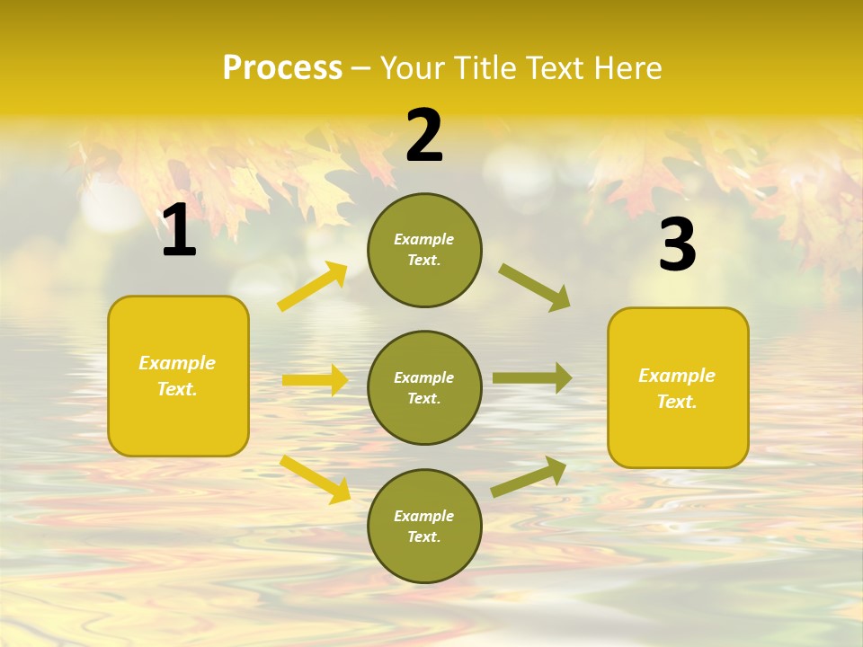 Lake Closeup Yellow PowerPoint Template