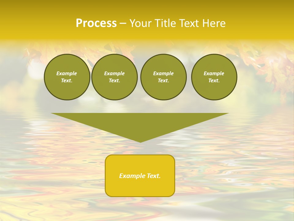 Lake Closeup Yellow PowerPoint Template