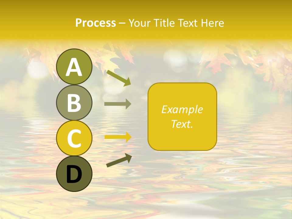 Lake Closeup Yellow PowerPoint Template