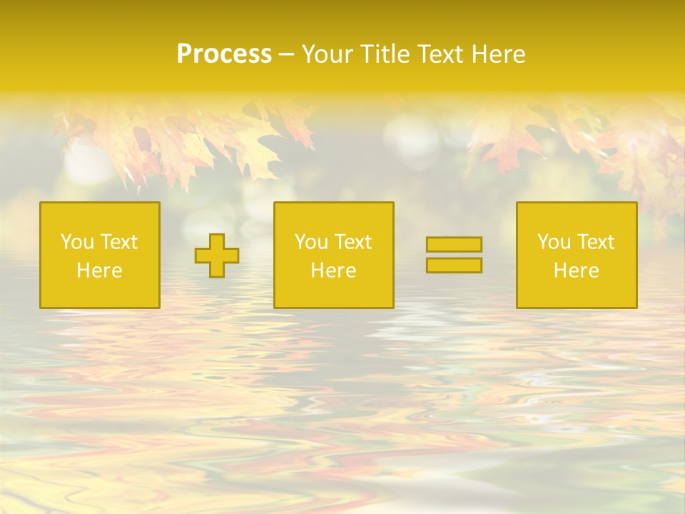Lake Closeup Yellow PowerPoint Template