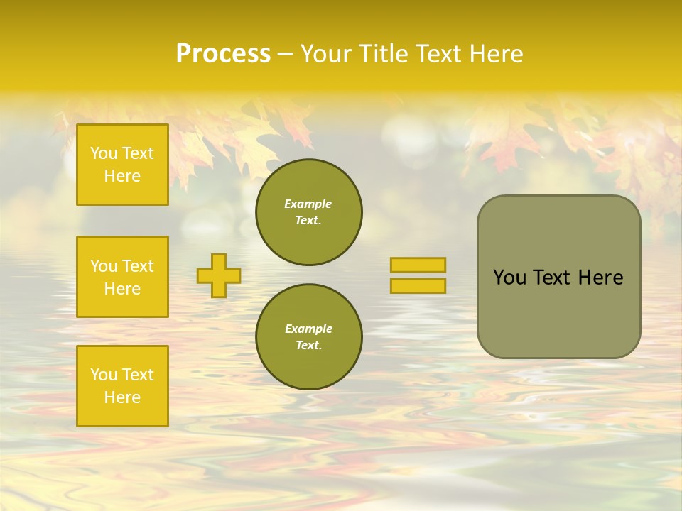 Lake Closeup Yellow PowerPoint Template