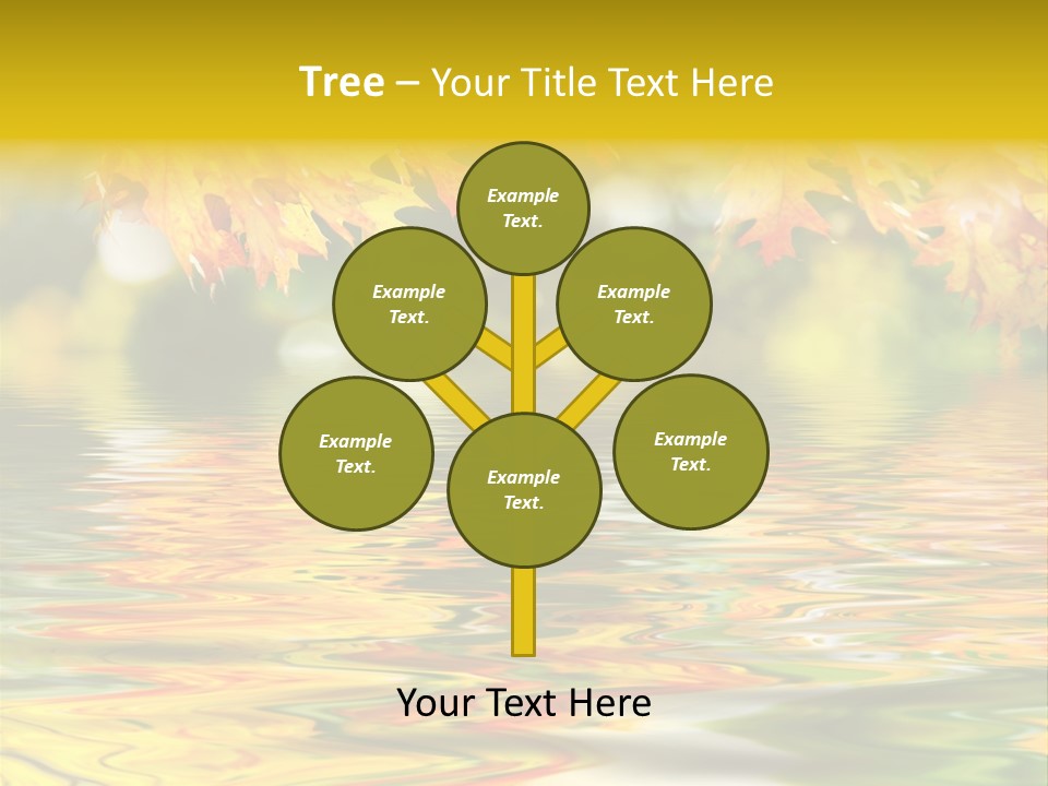Lake Closeup Yellow PowerPoint Template