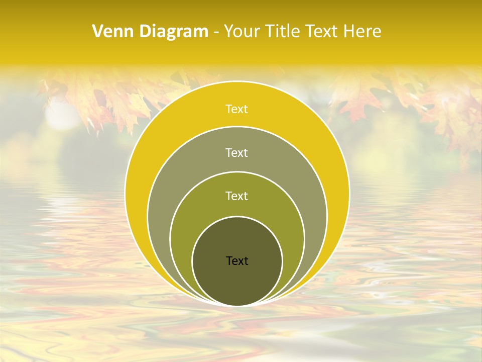 Lake Closeup Yellow PowerPoint Template