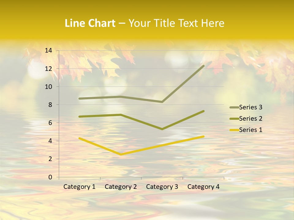 Lake Closeup Yellow PowerPoint Template