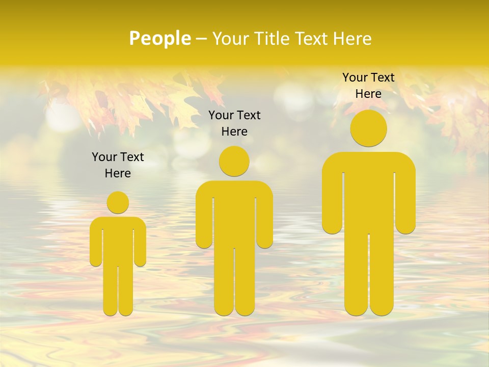 Lake Closeup Yellow PowerPoint Template