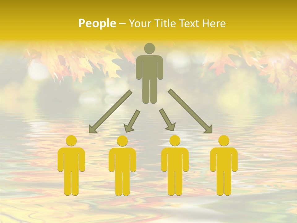 Lake Closeup Yellow PowerPoint Template