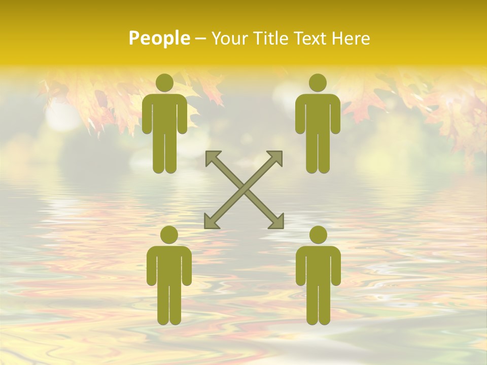 Lake Closeup Yellow PowerPoint Template