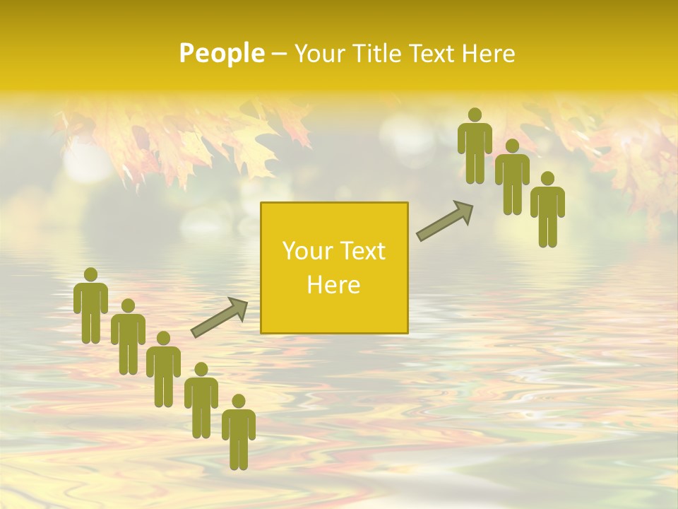 Lake Closeup Yellow PowerPoint Template