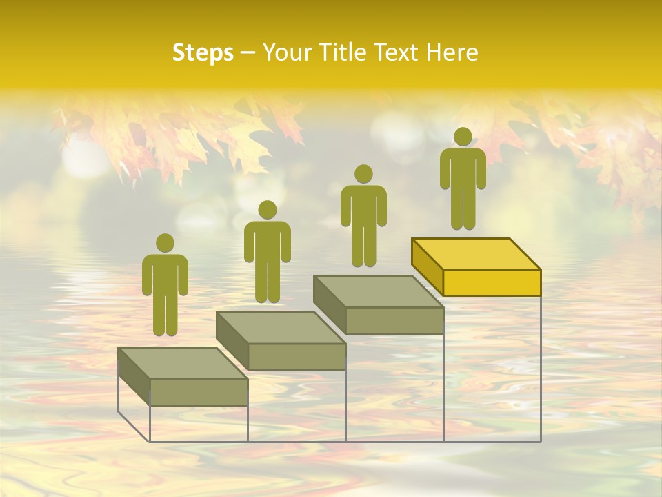 Lake Closeup Yellow PowerPoint Template