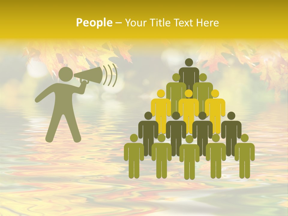 Lake Closeup Yellow PowerPoint Template