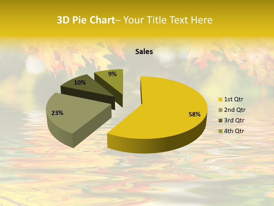 Lake Closeup Yellow PowerPoint Template
