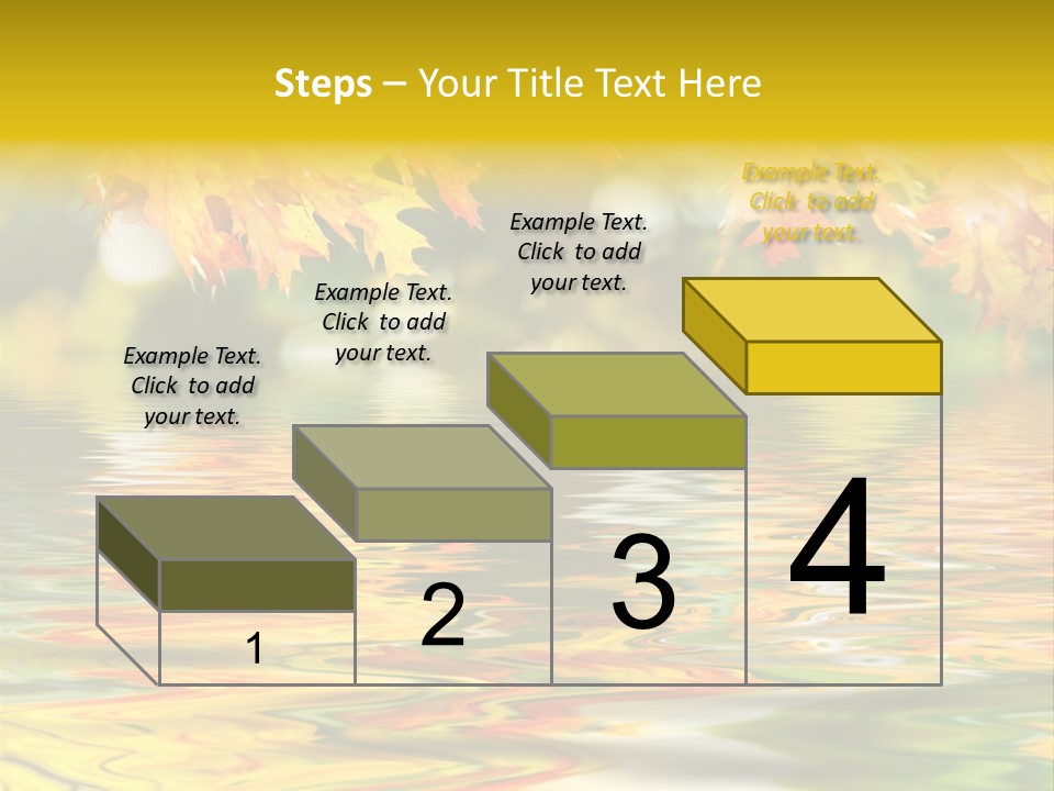 Lake Closeup Yellow PowerPoint Template