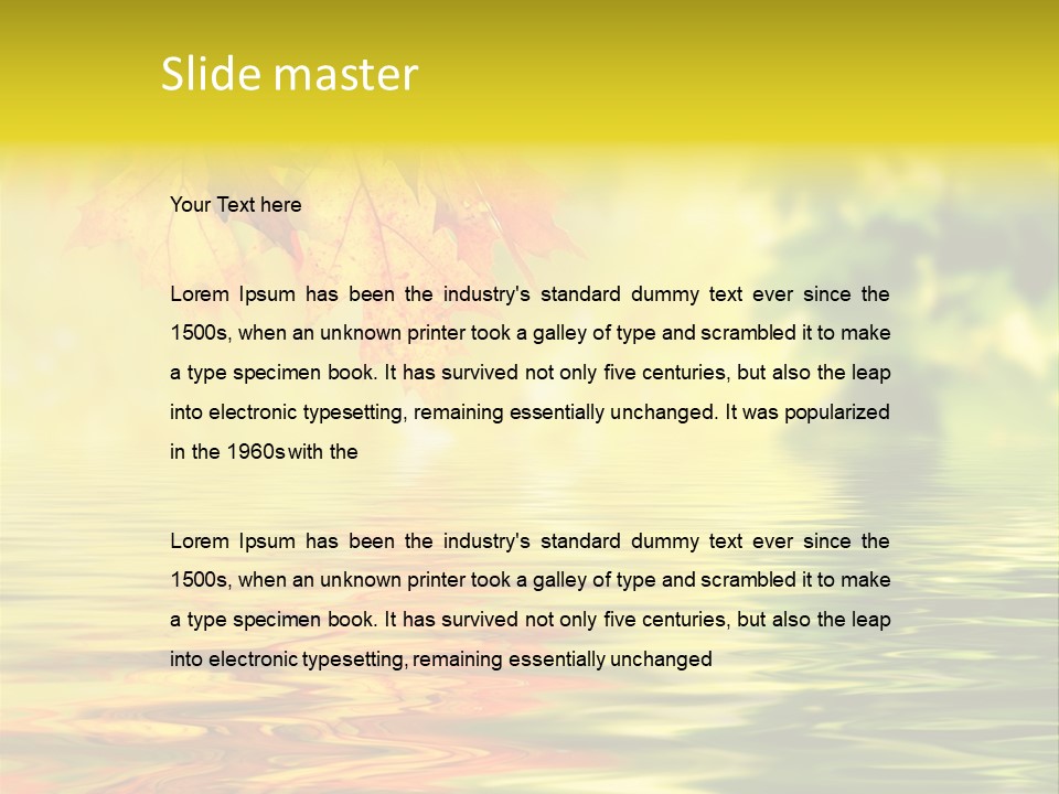 Tree Sunlight Orange PowerPoint Template