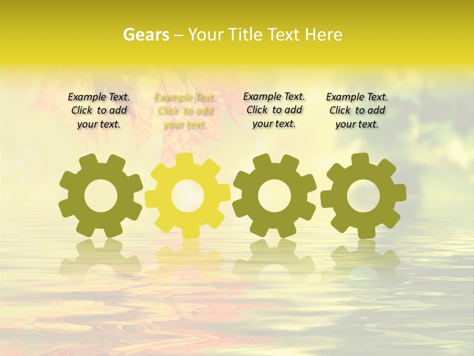 Tree Sunlight Orange PowerPoint Template