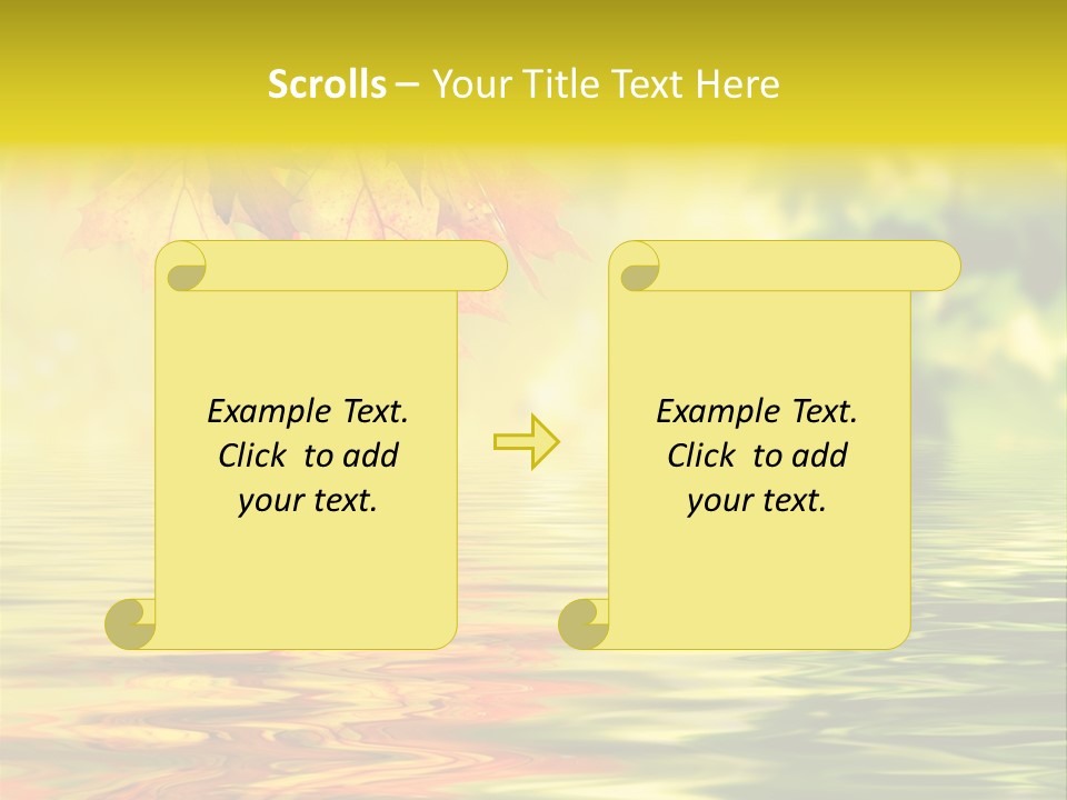 Tree Sunlight Orange PowerPoint Template