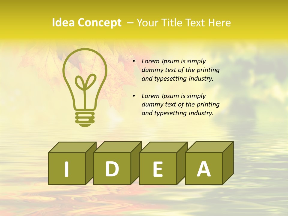 Tree Sunlight Orange PowerPoint Template