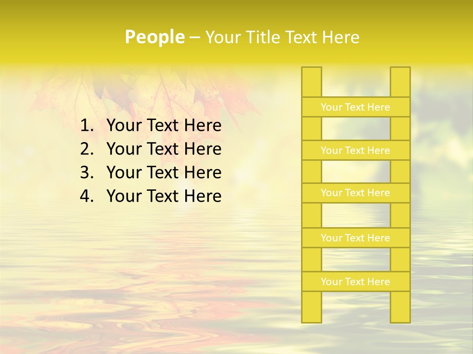Tree Sunlight Orange PowerPoint Template