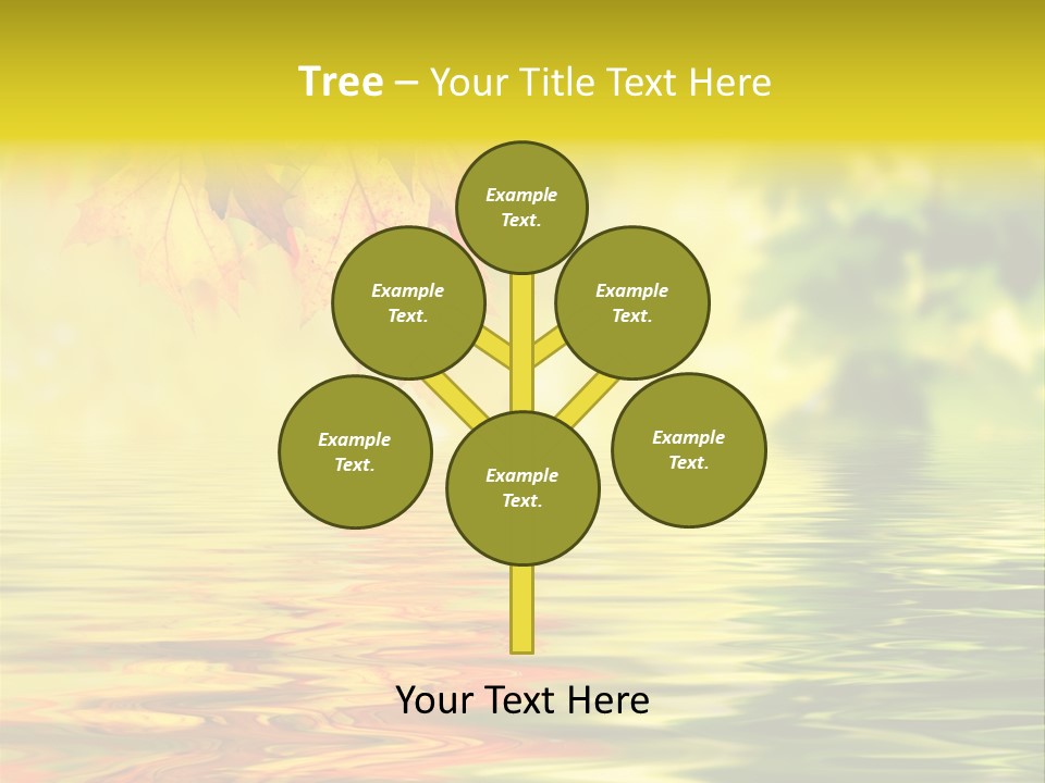 Tree Sunlight Orange PowerPoint Template
