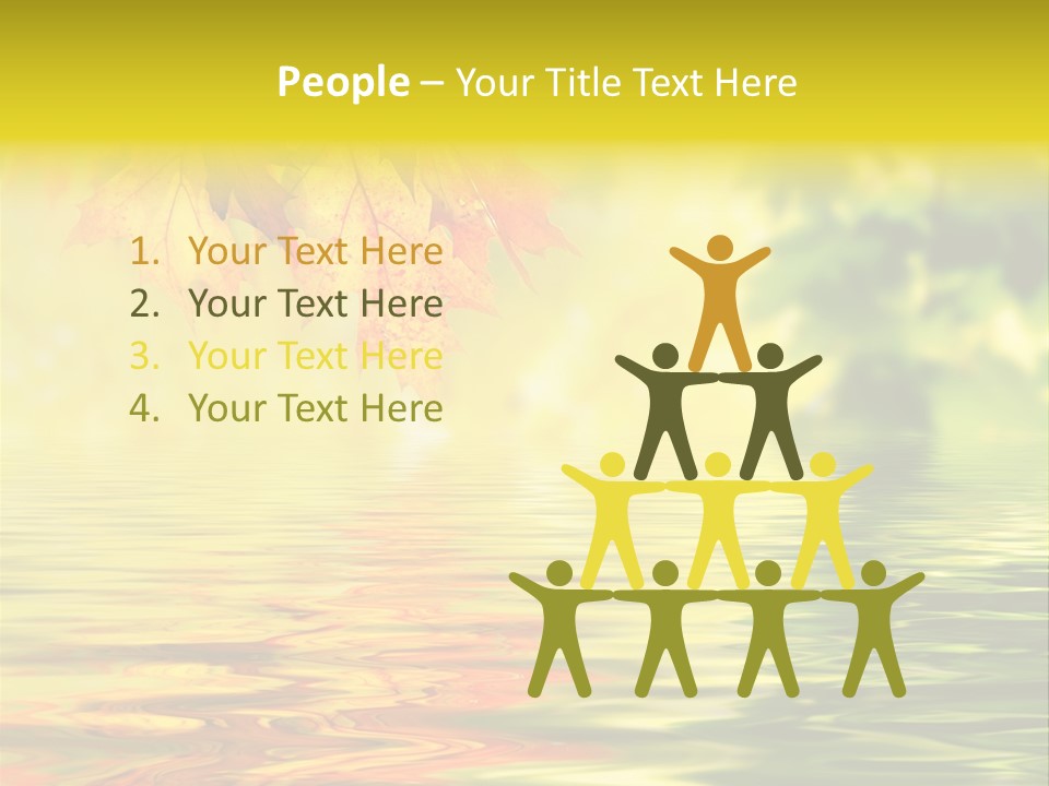 Tree Sunlight Orange PowerPoint Template