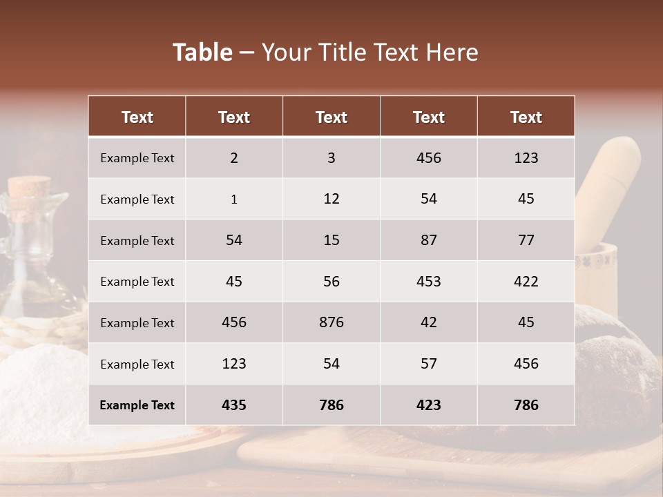 Wheat Baking Flour PowerPoint Template
