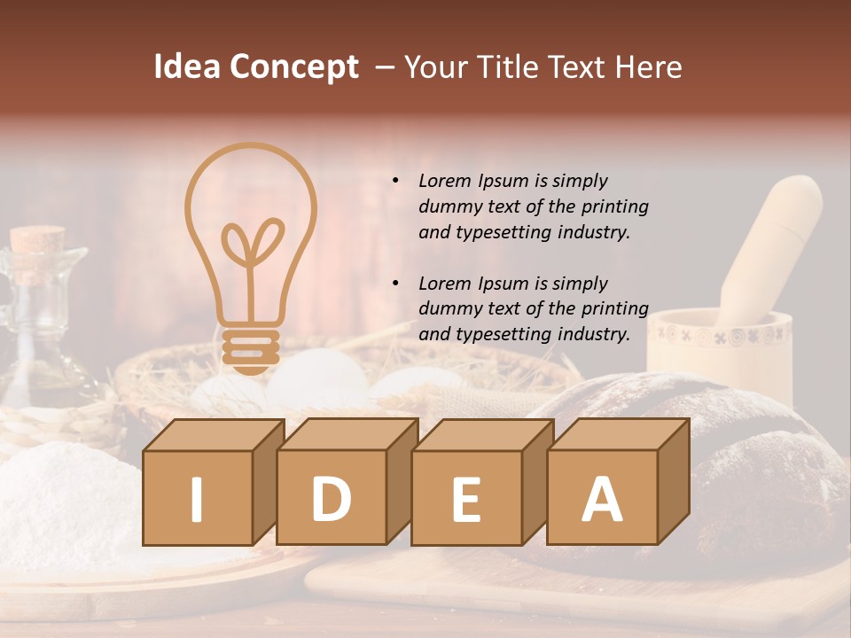 Wheat Baking Flour PowerPoint Template