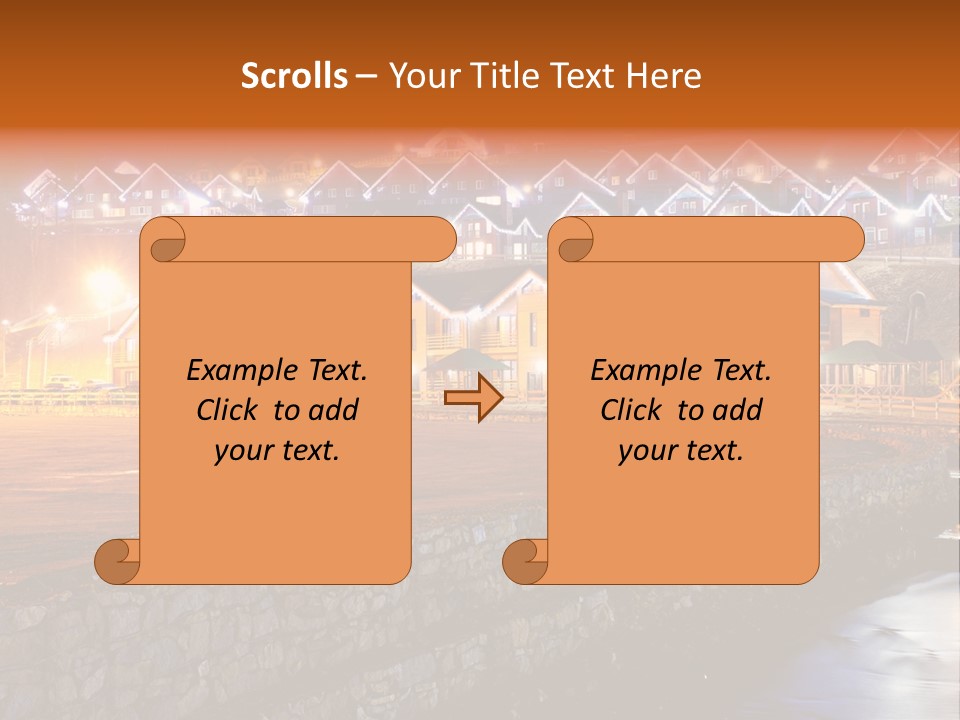 Cottage Bright Xmas PowerPoint Template