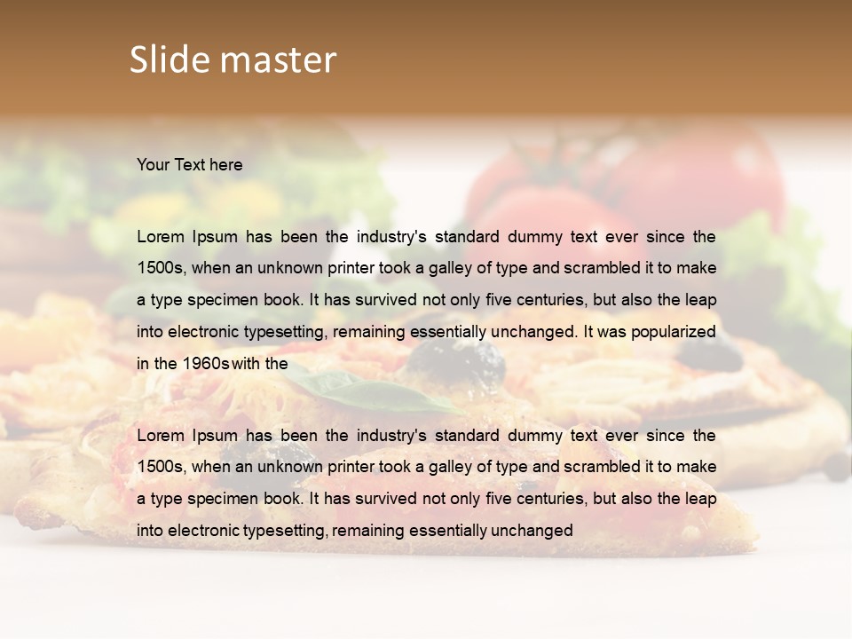 Isolated Pepperoni Baked PowerPoint Template