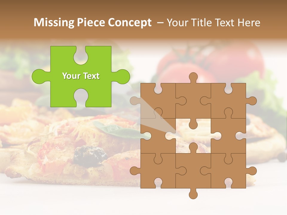 Isolated Pepperoni Baked PowerPoint Template