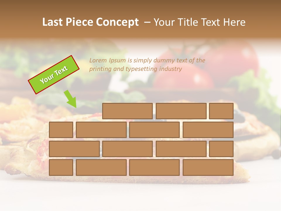 Isolated Pepperoni Baked PowerPoint Template