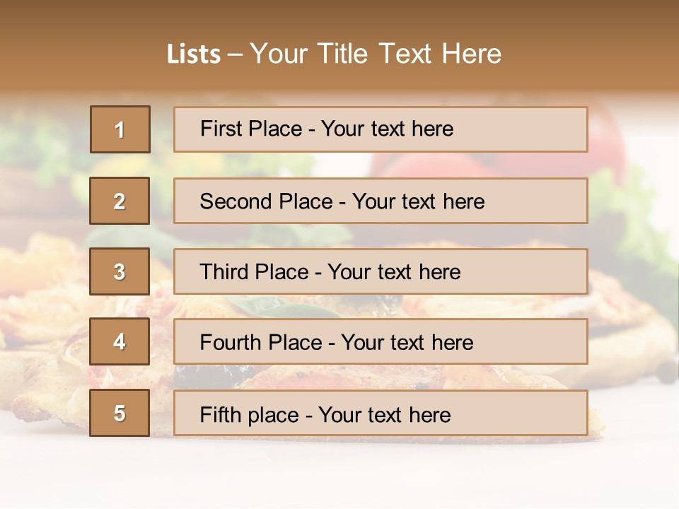 Isolated Pepperoni Baked PowerPoint Template
