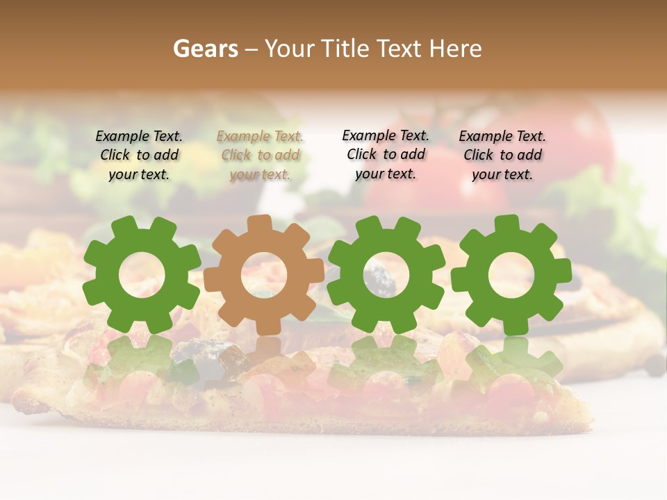 Isolated Pepperoni Baked PowerPoint Template