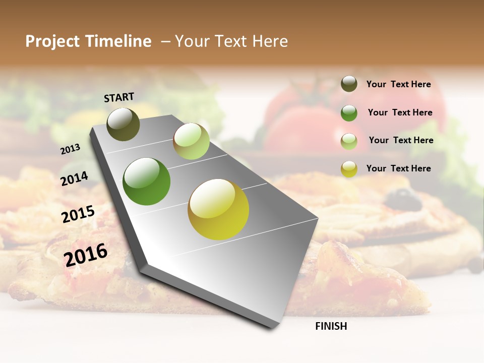 Isolated Pepperoni Baked PowerPoint Template