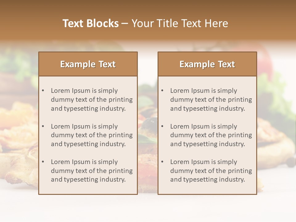 Isolated Pepperoni Baked PowerPoint Template