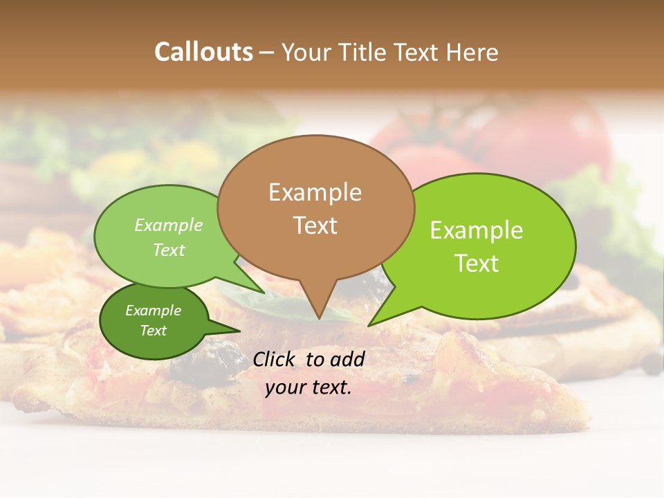 Isolated Pepperoni Baked PowerPoint Template
