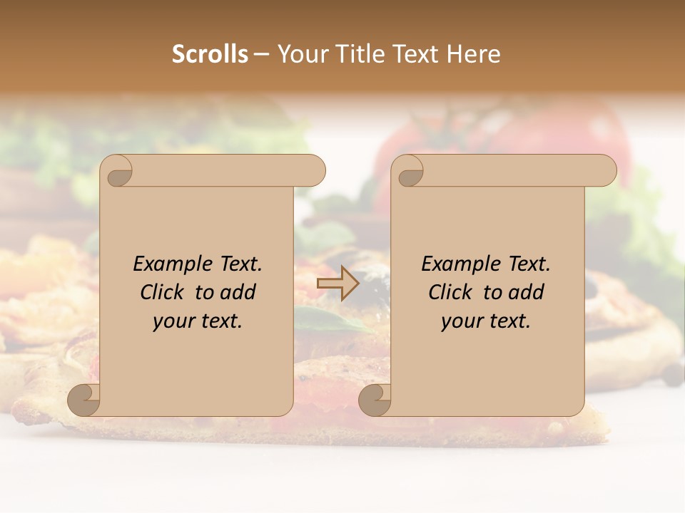Isolated Pepperoni Baked PowerPoint Template