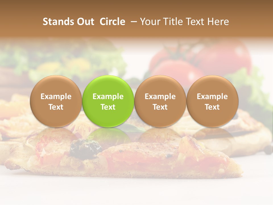 Isolated Pepperoni Baked PowerPoint Template