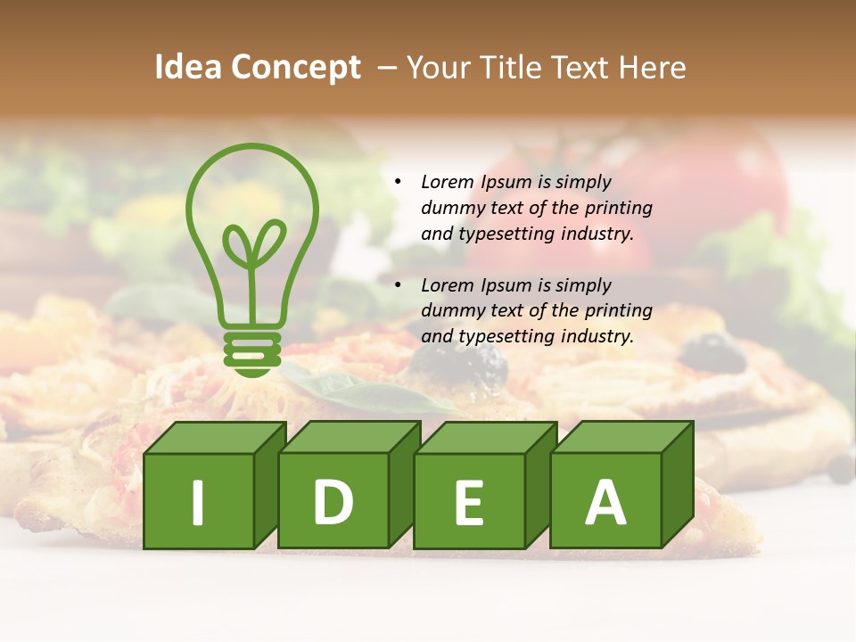 Isolated Pepperoni Baked PowerPoint Template