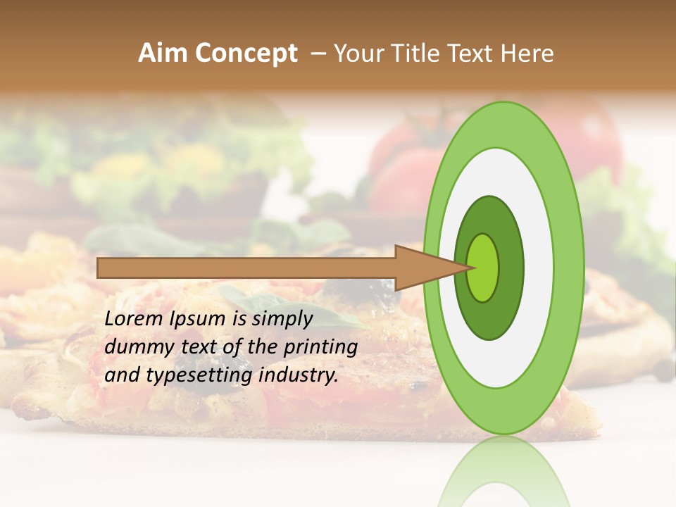 Isolated Pepperoni Baked PowerPoint Template