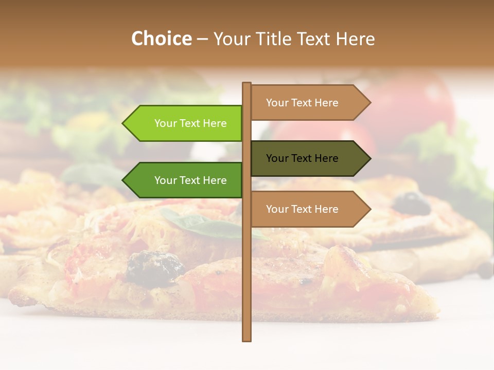Isolated Pepperoni Baked PowerPoint Template