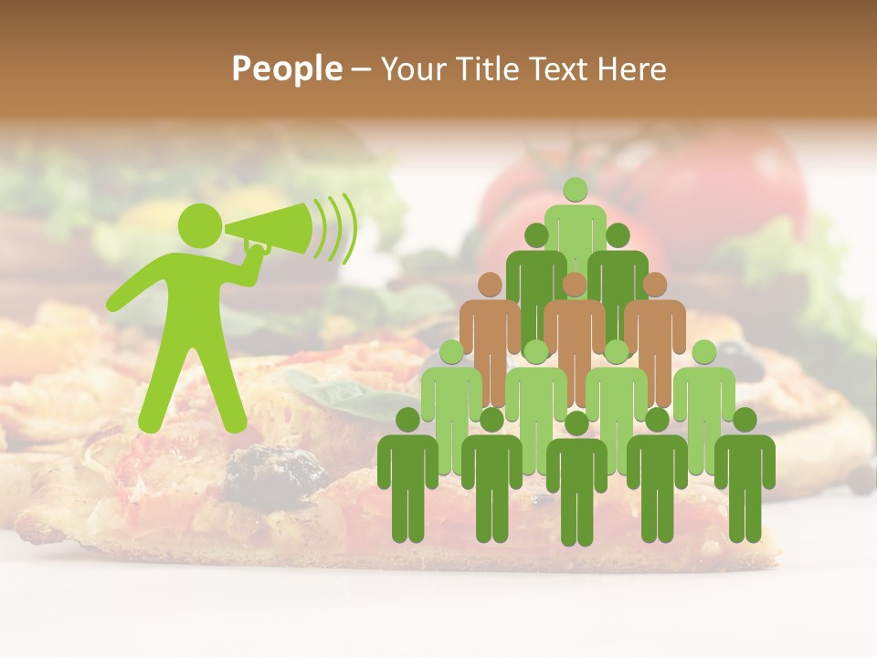 Isolated Pepperoni Baked PowerPoint Template