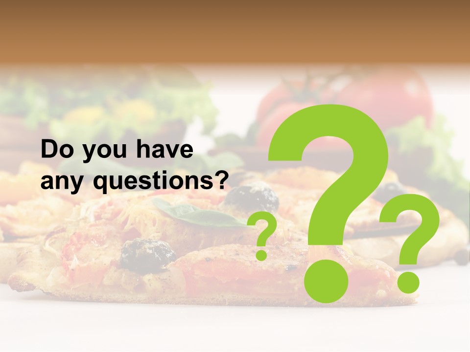 Isolated Pepperoni Baked PowerPoint Template