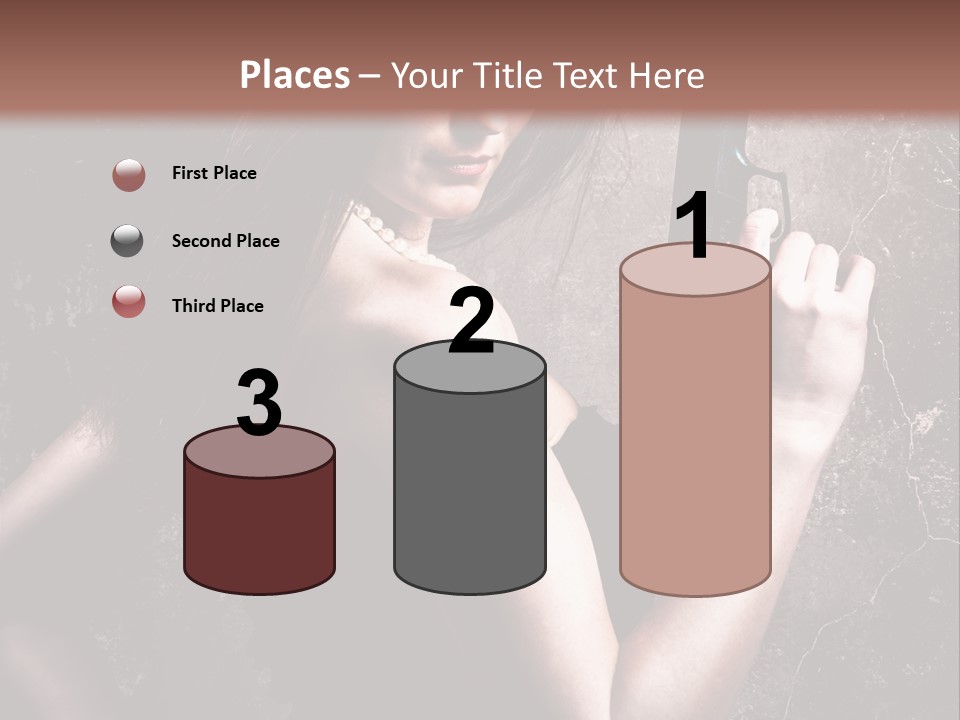 Weapons Portrait Pistol PowerPoint Template