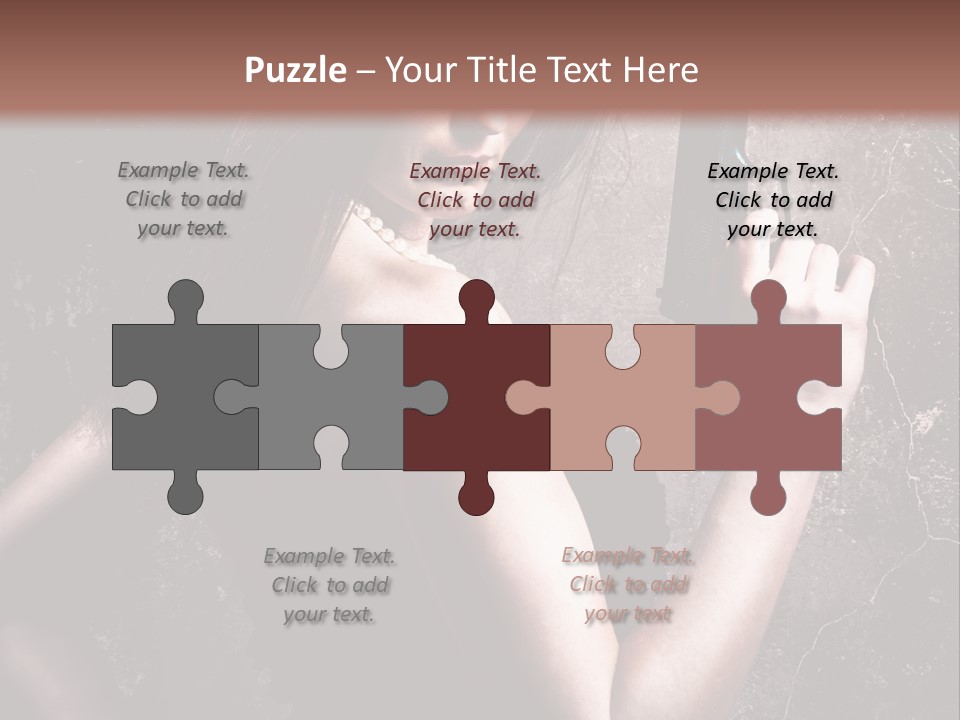 Weapons Portrait Pistol PowerPoint Template