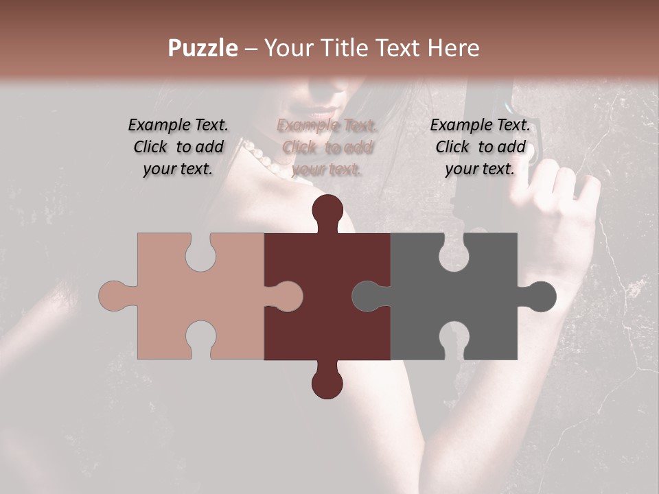 Weapons Portrait Pistol PowerPoint Template