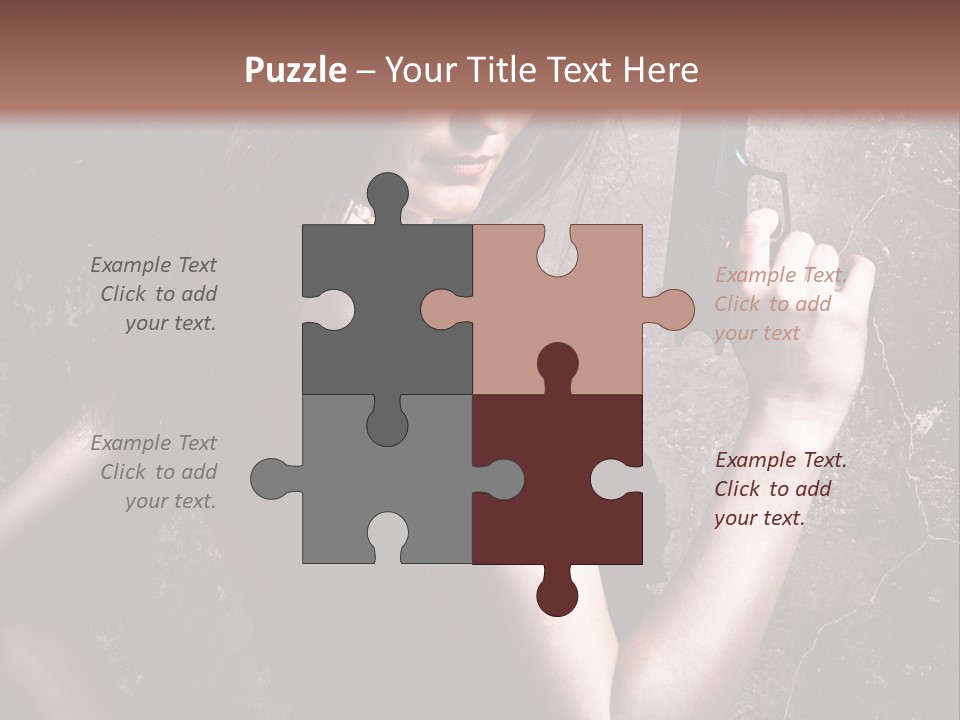 Weapons Portrait Pistol PowerPoint Template