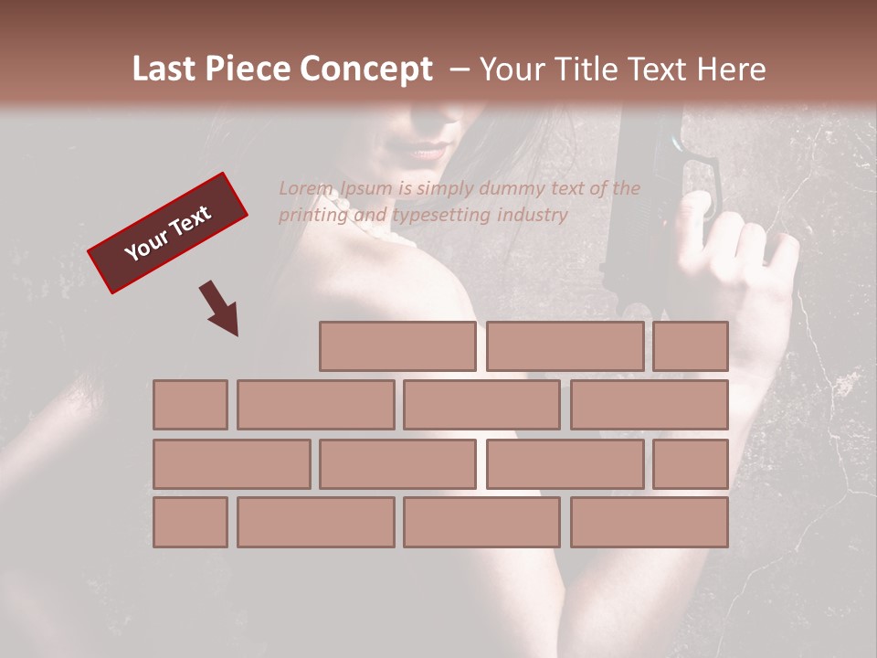 Weapons Portrait Pistol PowerPoint Template