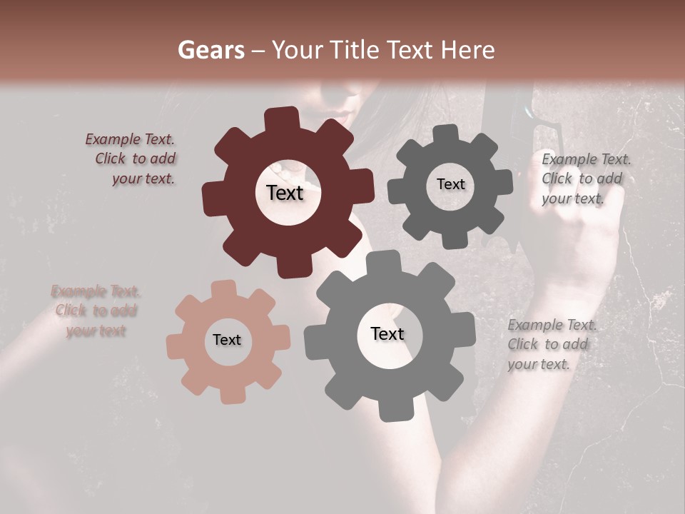 Weapons Portrait Pistol PowerPoint Template