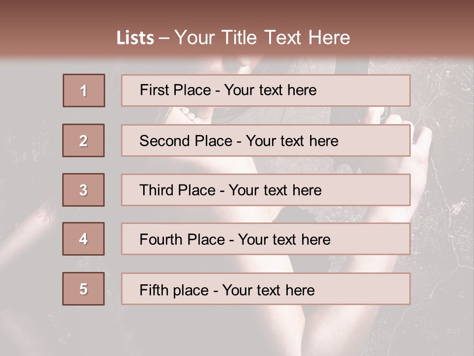 Weapons Portrait Pistol PowerPoint Template